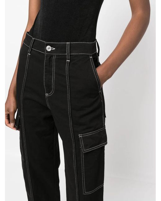Philosophy Di Lorenzo Serafini Black Cargo Straight-Leg Jeans