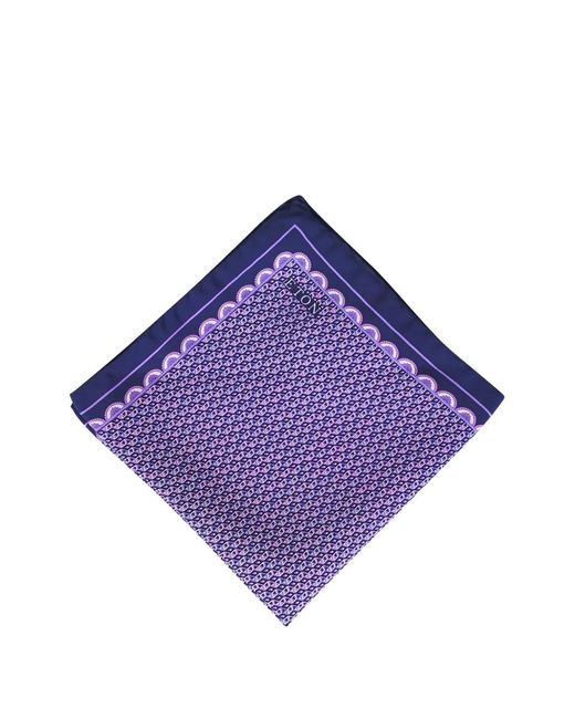 Eton of Sweden Purple Patterned Pocket Square for men