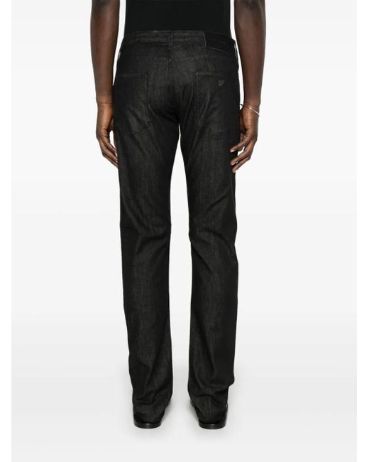 メンズ Emporio Armani ロゴパッチ ジーンズ Black