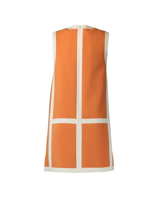 Alexis Orange Estara Geometric-Pattern Mini Dress