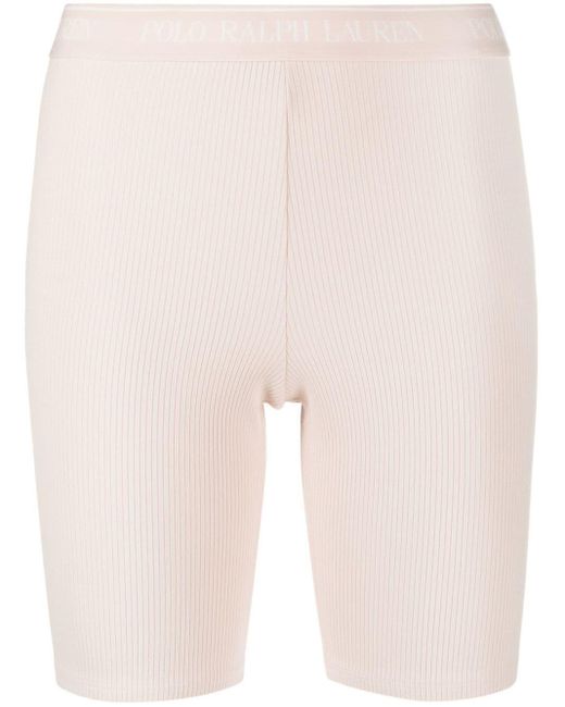 Shorts compression a coste di Polo Ralph Lauren in Natural