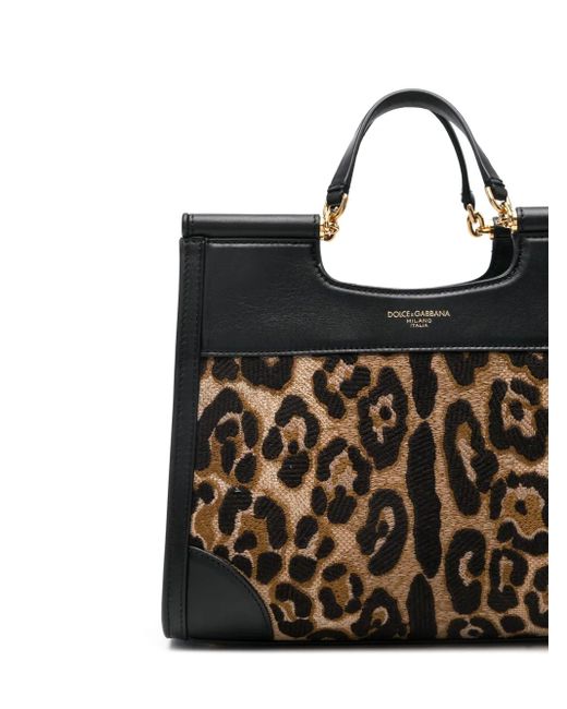 Borsa Tote Sicily Piccola di Dolce & Gabbana in Black
