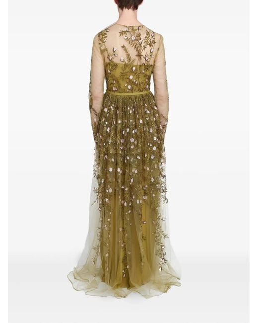 Giambattista Valli Metallic Besticktes Tüllkleid