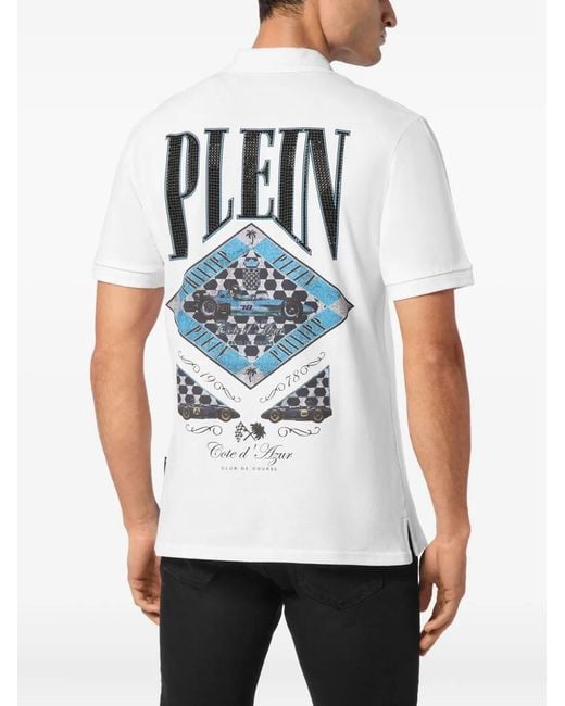 Philipp Plein White Cote D'Azur Polo Shirt for men