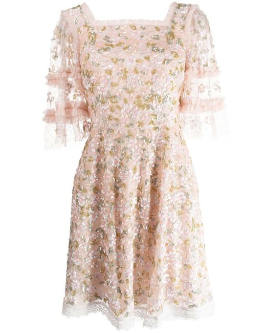 Damen Bekleidung Kleider Kleider für formelle Anlässe und Abendkleider Needle & Thread Tüll Abendkleid mit Pailletten in Pink 