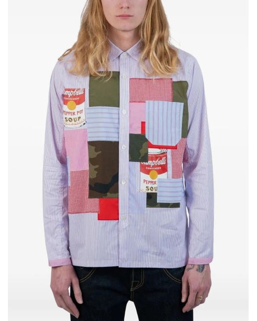 Junya Watanabe White Andy Warhol Patchwork Shirt for men
