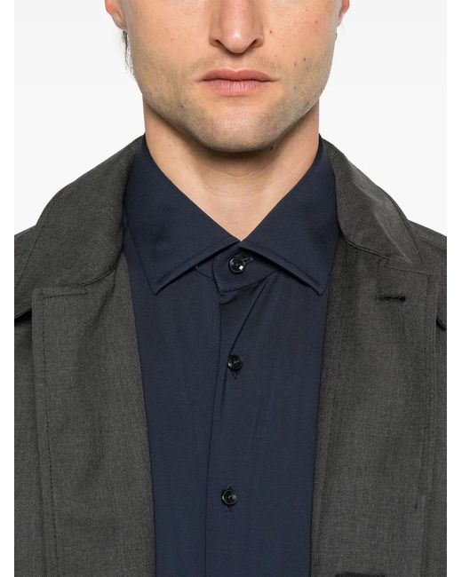 Xacus Blue Cutaway-Collar Shirt for men