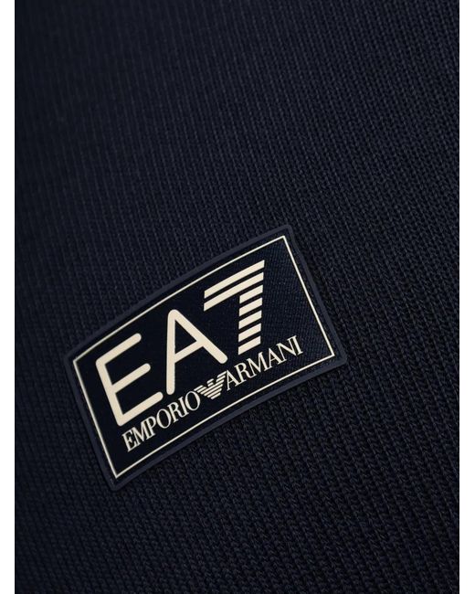 EA7 Blue Logo-Patch Tracksuit for men