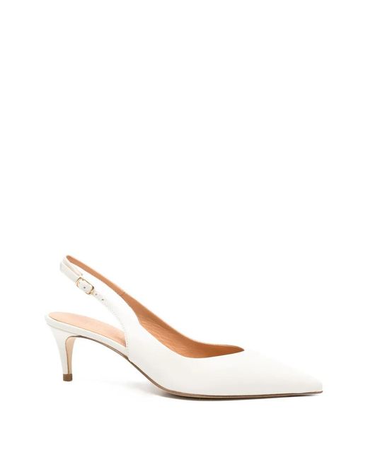 The Seller White Slingback Pumps