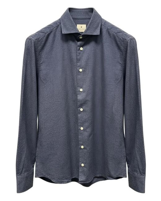BASTONCINO Blue Buttoned Shirt for men
