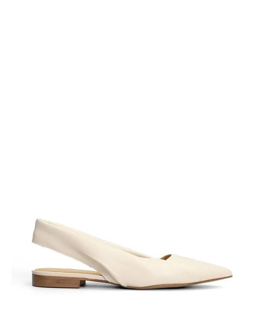 Alchimia Natural Pointed-Toe Slingback Flat Pumps
