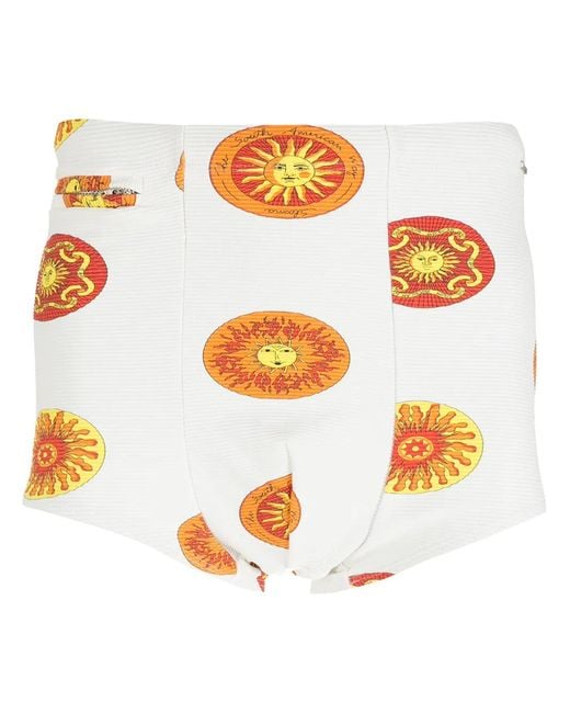 Amir Slama Orange Sol Print Swimming Trunks for men