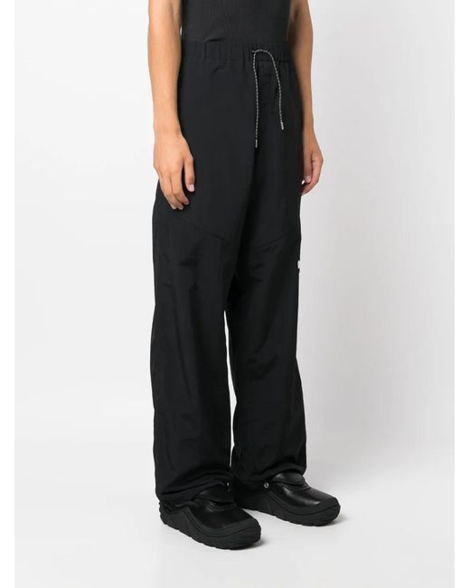OAMC Black Logo-Patch Track Pants for men