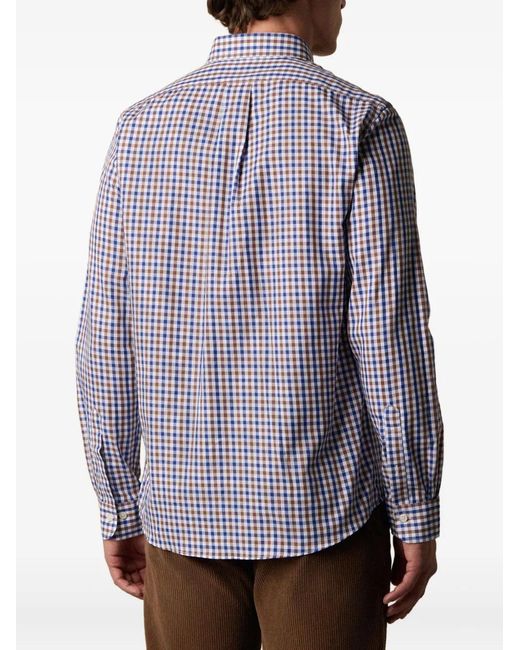 Brooks Brothers Purple Slim Fit Checked Twill Shirt With Button Down Collar for men