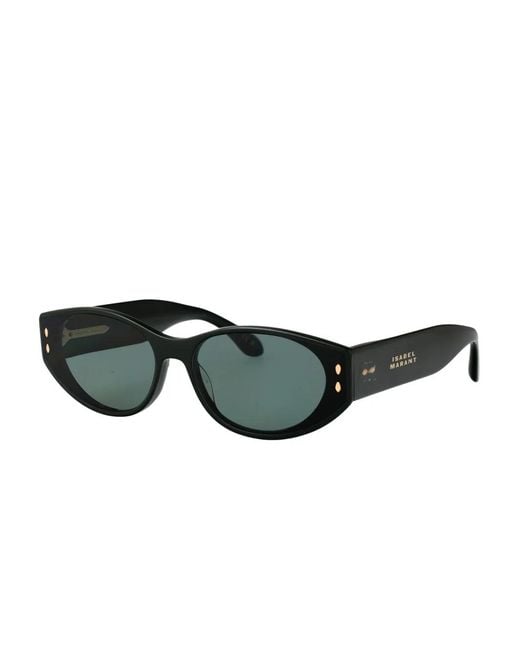 Isabel Marant Green Oval-Frame Sunglasses