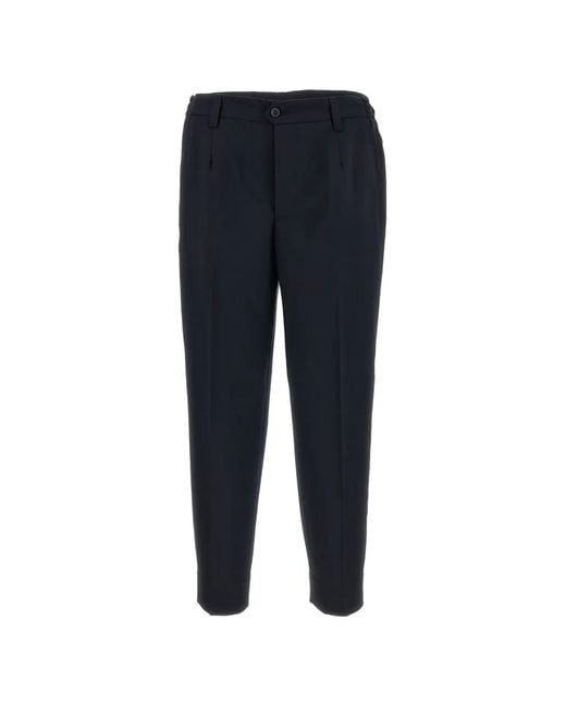 Briglia 1949 Blue Pleated Elasticated-Waist Trousers for men