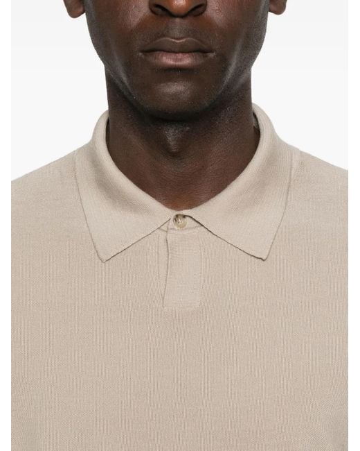 メンズ Boss Buttoned Virgin Wool Polo Shirt White