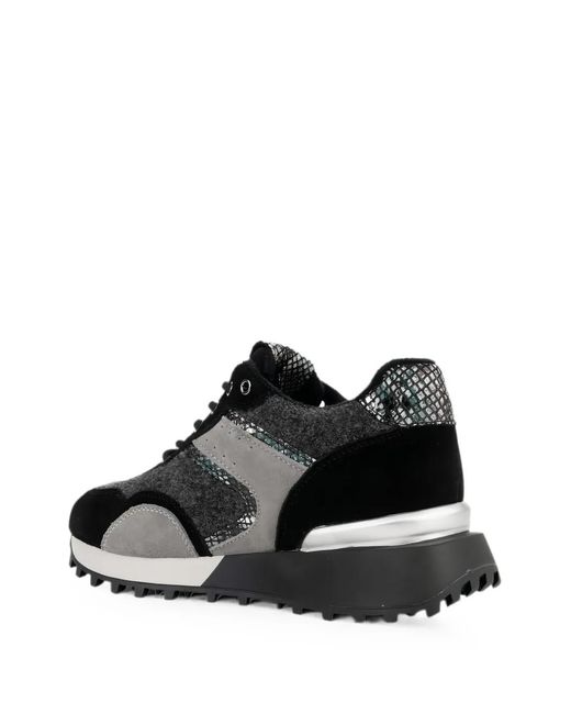Linda Baumann Black Panelled Sneakers