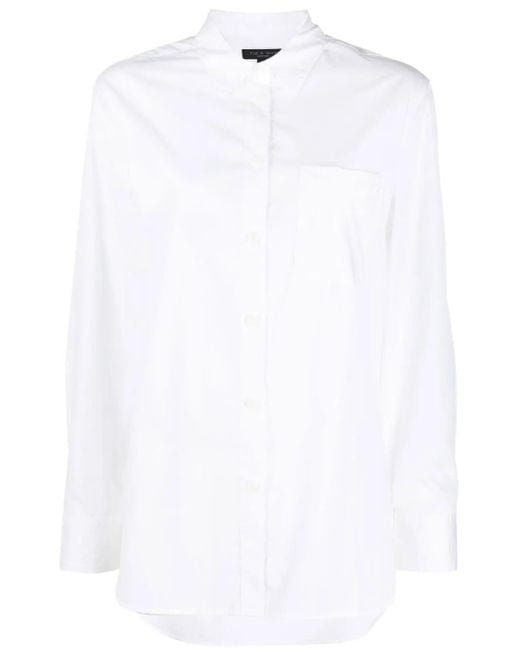 Rag & Bone White Classic Button-Up Shirt