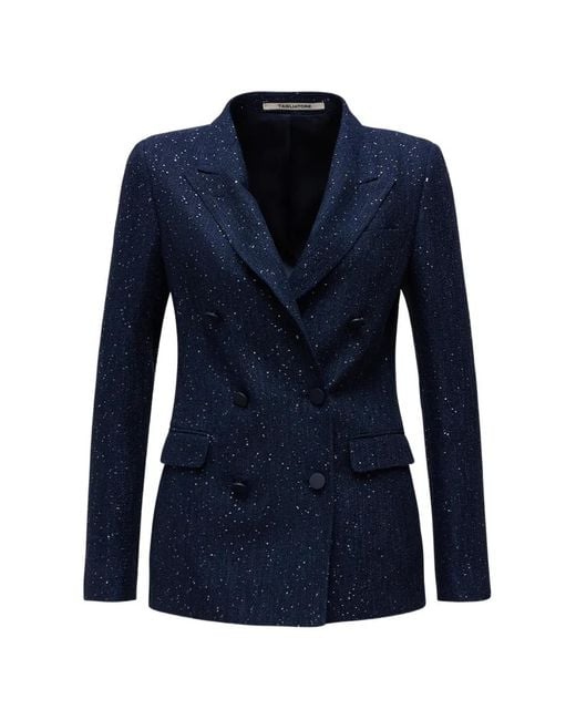 Tagliatore Blue Double-Breasted Blazer