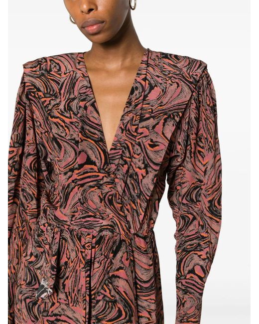 Vestido corto Masca estampado IRO de color Orange