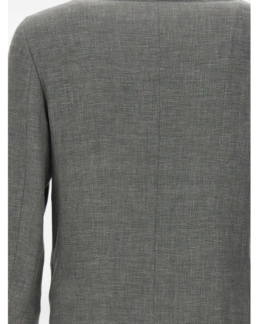 Eleventy Gray Double-Breasted Blazer for men