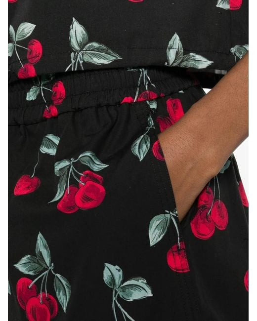 Twinset White Cherry-Print Shorts