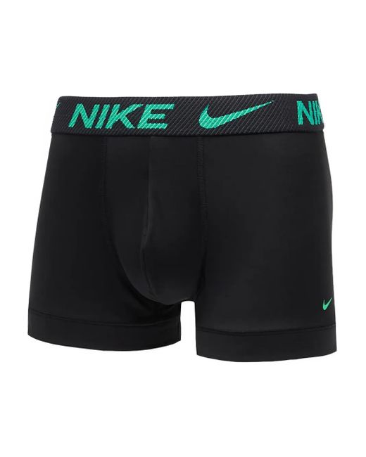 Nike Green Essential Micro Boxers (Pack Of Three) for men