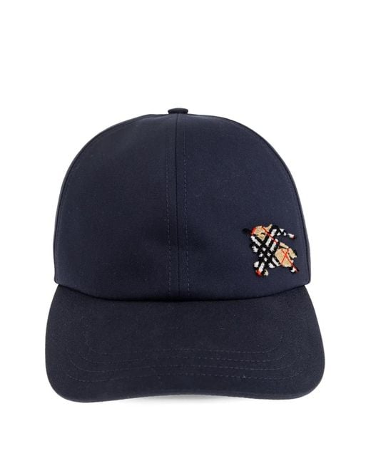 Burberry Blue Knight-Embroidery Baseball Cap for men