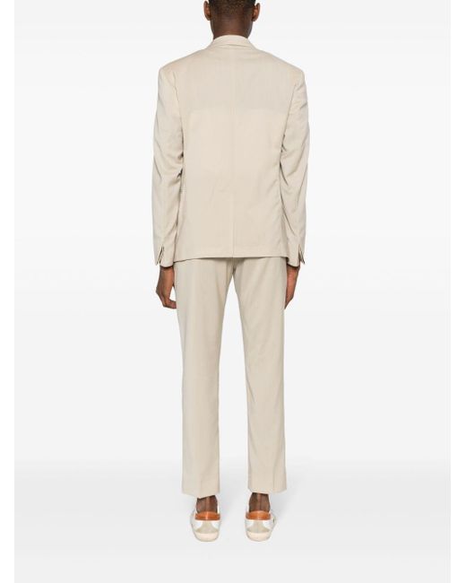 Low Brand White Single-breasted Virgin Wool Suit for men