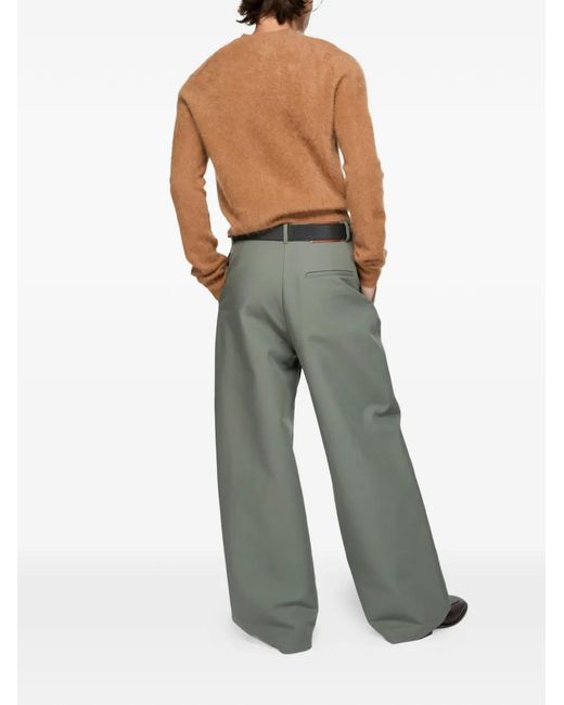 Acne Gray Satin Trousers for men