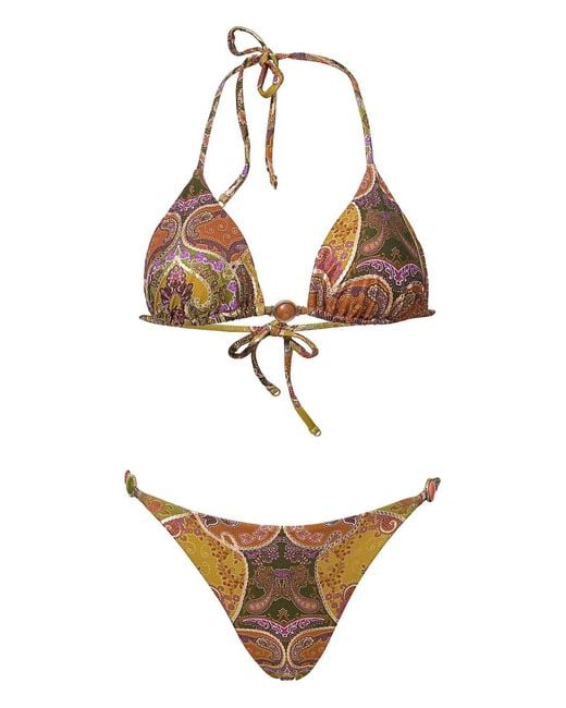 SOFIA ERHAN White Rosie Paisley-Print Bikini