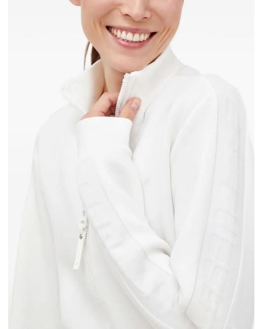 Guess White Logo-Appliqué Sweatshirt
