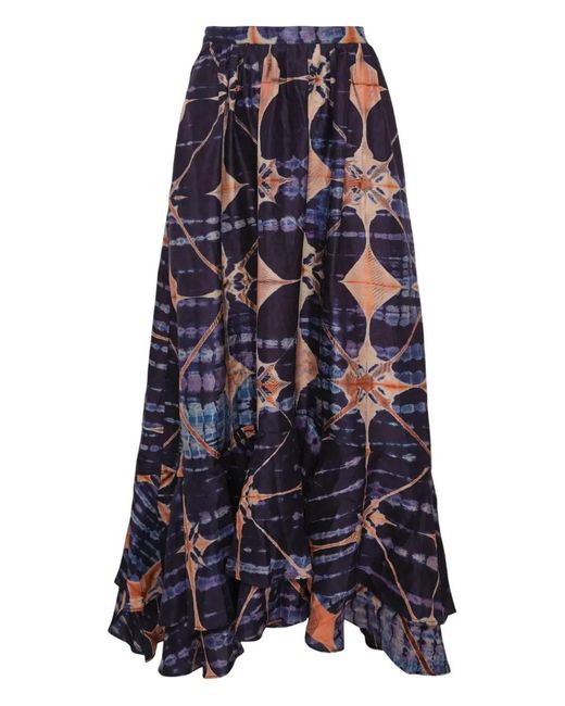 Ulla Johnson Blue Mae Printed Skirt