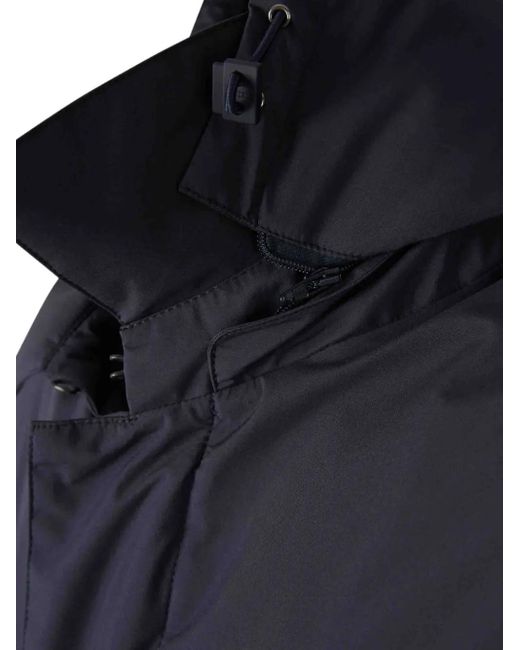 Herno Blue Drawstring-Hood Coat for men