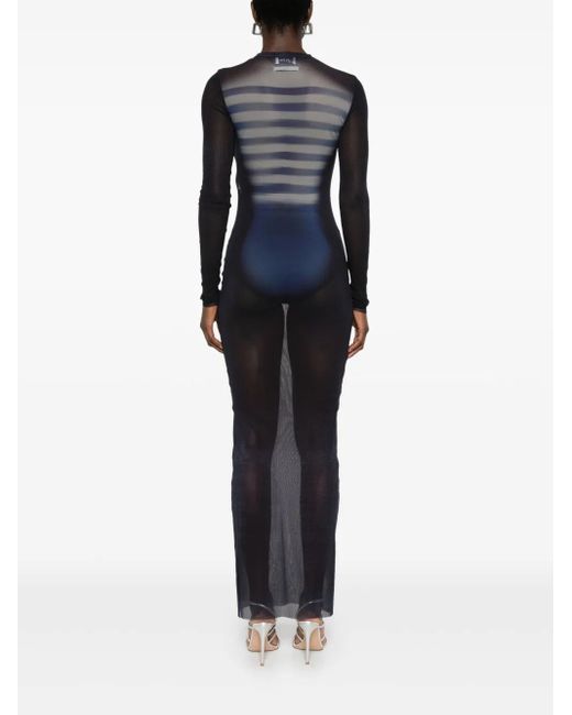 Jean Paul Gaultier メッシュ マキシドレス Blue
