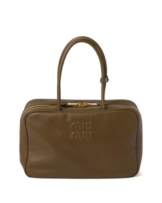 Miu Miu Brown Leather Beau Tote Bag