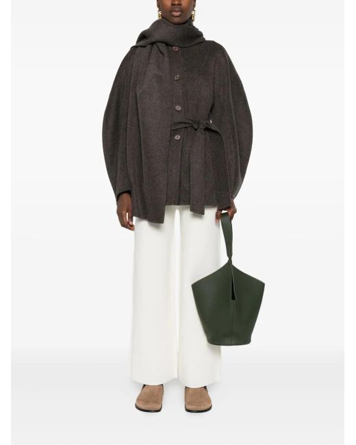P.A.R.O.S.H. Gray Belted Buttoned Coat
