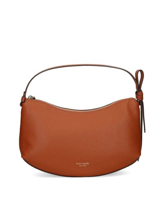 Kate Spade Brown Loop Zip Leather Shoulder Bag