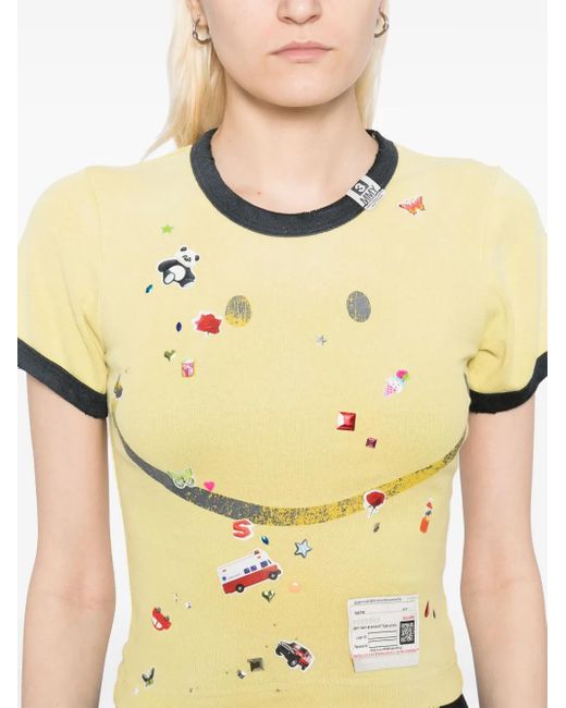 Maison Mihara Yasuhiro Natural Graphic Print T-Shirt