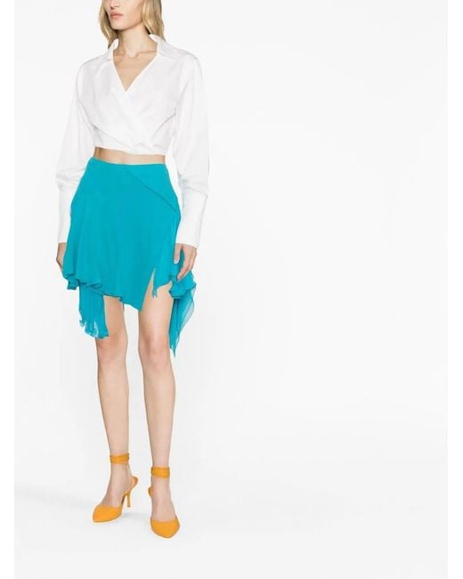 Versace Blue Mini Skirt