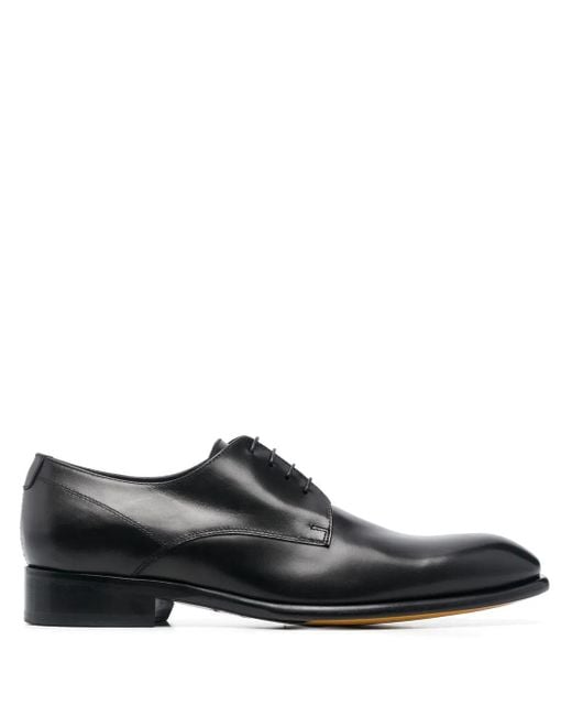 Doucal's Black 32Mm Leather Derby Shoes for men