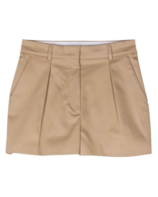 Sportmax Unicomm Twill Tailored Shorts Natural