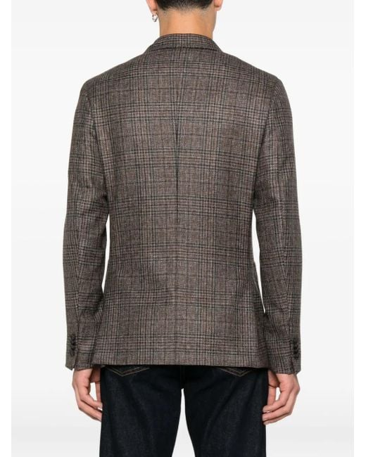 メンズ Zegna チェック ジャケット Brown