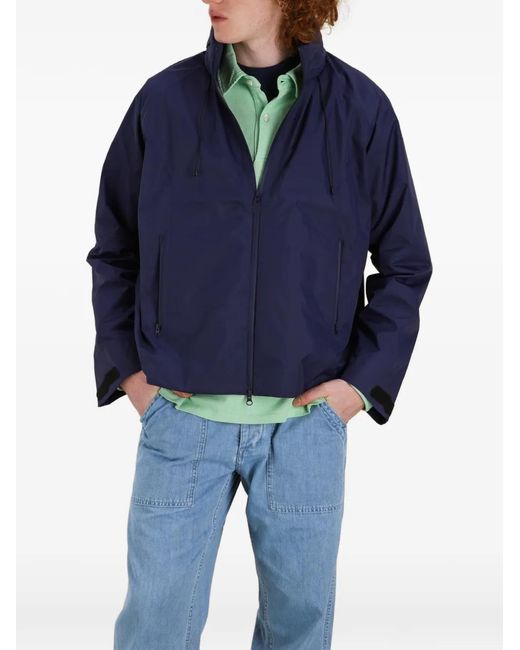 Fortela Blue Walking Zip-Up Hooded Waterproof Jacket for men