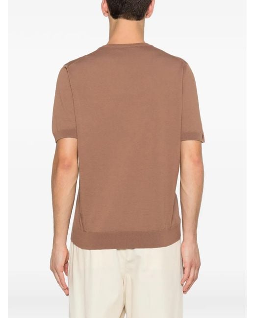 Tagliatore Brown Pull À Col Rond for men