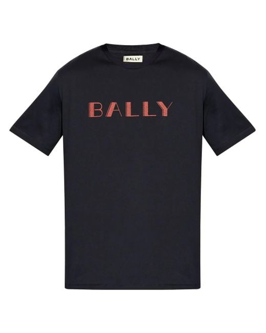 Bally T-Shirt Aus Bio-Baumwolle Mit Logo-Print in Blue für Herren