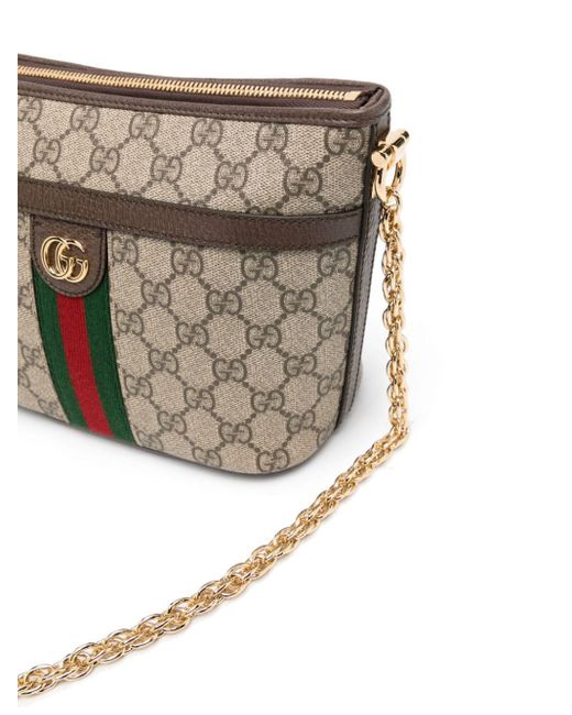 Gucci Gray Mini Ophidia GG Shoulder Bag