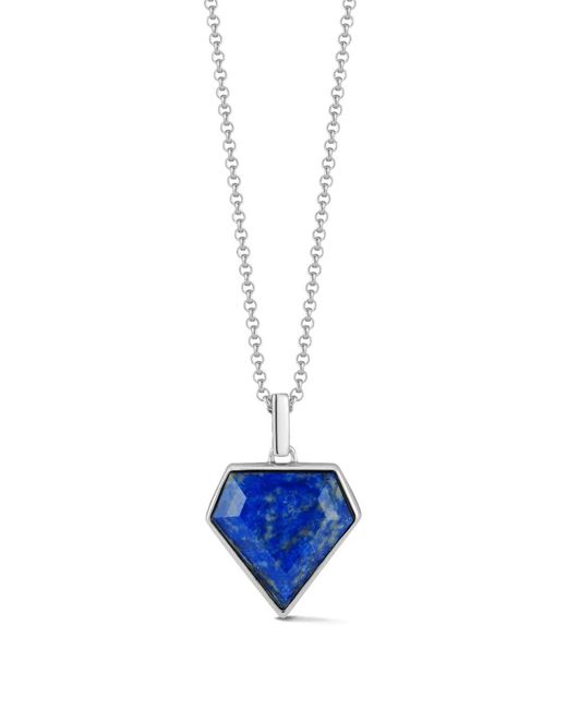 Mateo White Pentagon Lapis Necklace for men