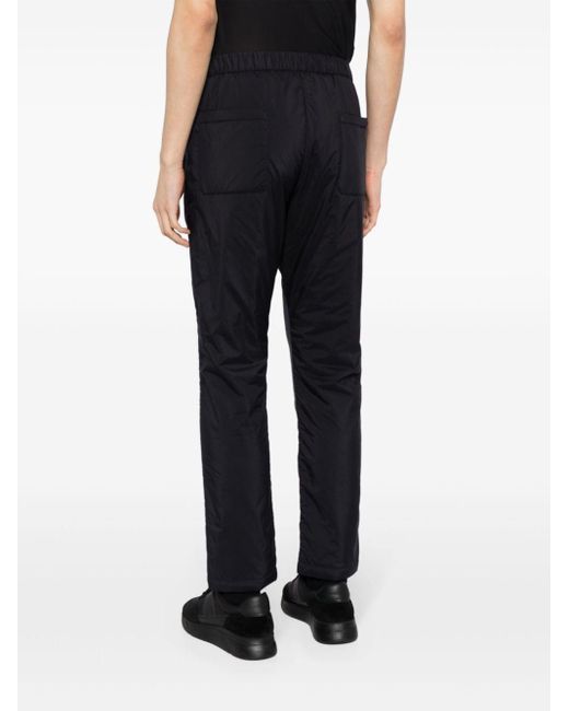 Herno Black Elasticated-waist Tapered Trousers for men